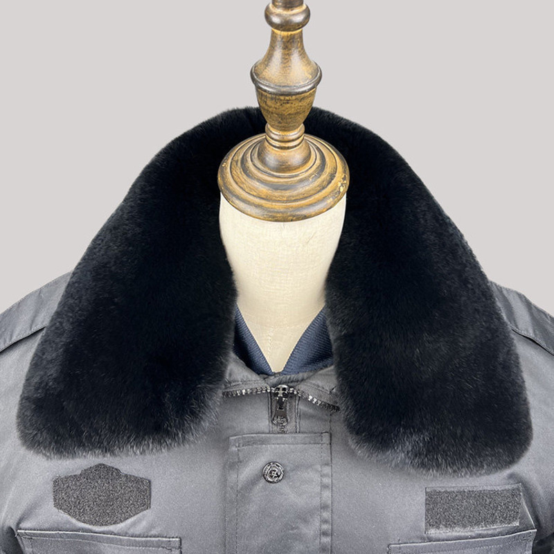 100% Rex Rabbit Fur Collar Men - Winter Clothing Pk 评论和价格